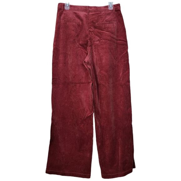Forever 21 Bohemian Size Large Reddish Brown High-Rise Wide-Leg Corduroy Pants - Picture 2 of 12